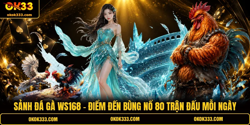 Sảnh đá gà WS168 điểm đến bùng nổ 80 trận đấu mỗi ngày
